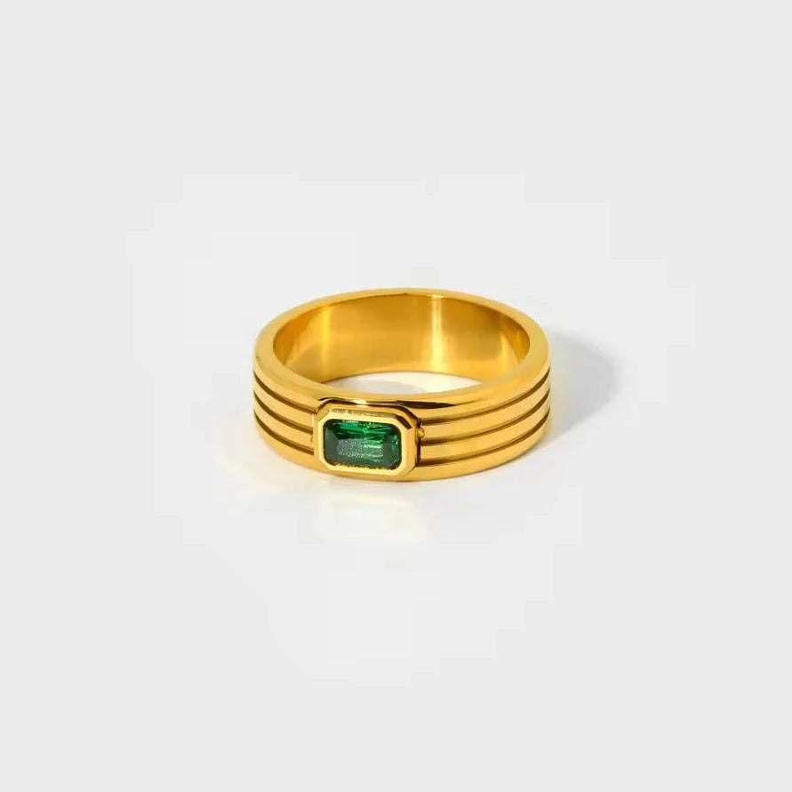 Green Halo Ring