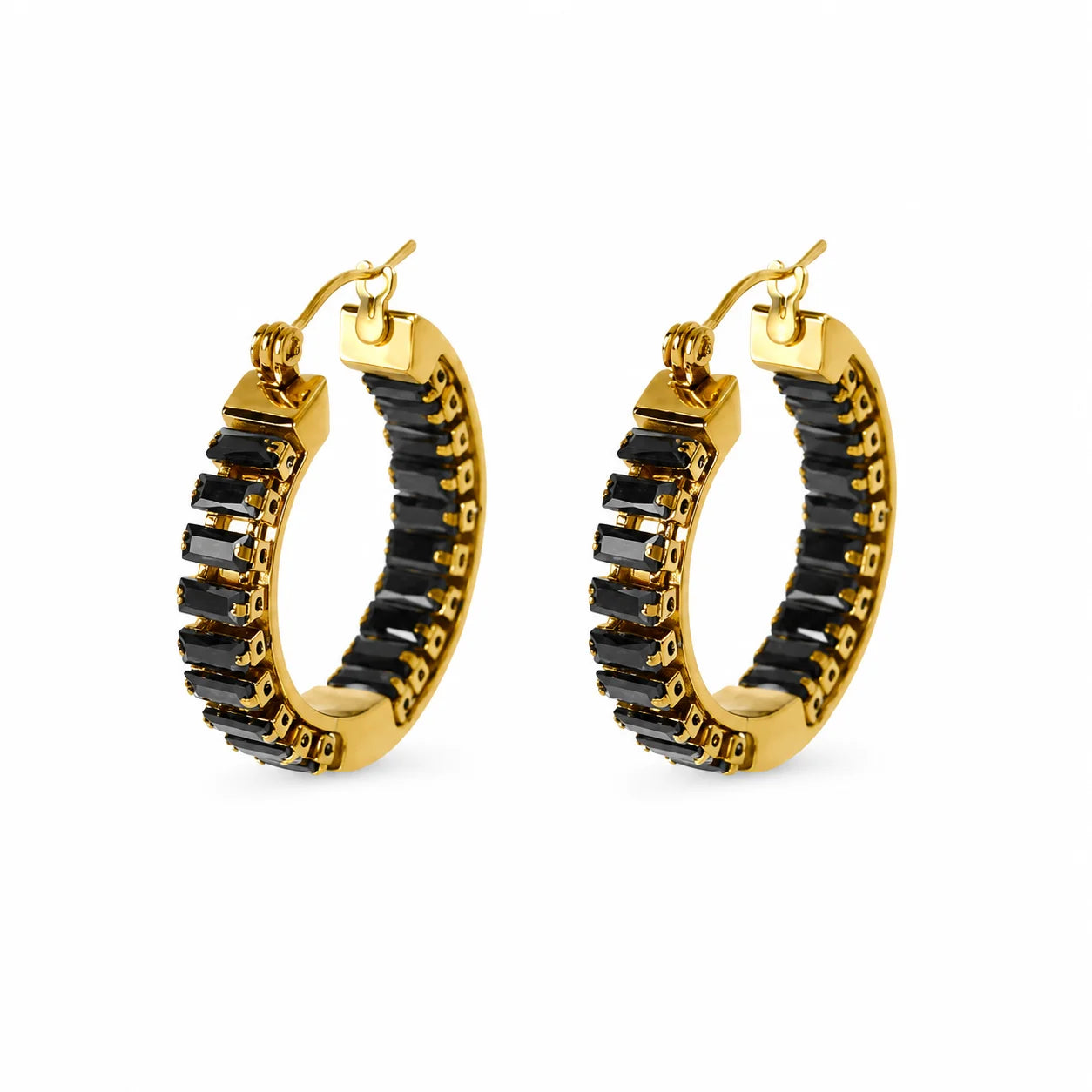 Celoria Black Earrings  - 18 Karat