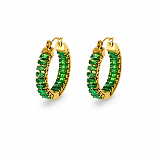Celoria Green Earrings  - 18 Karat