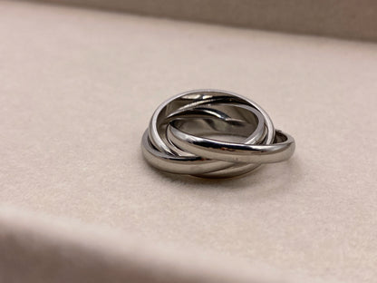 Twist Silver Ring - 18 Karat