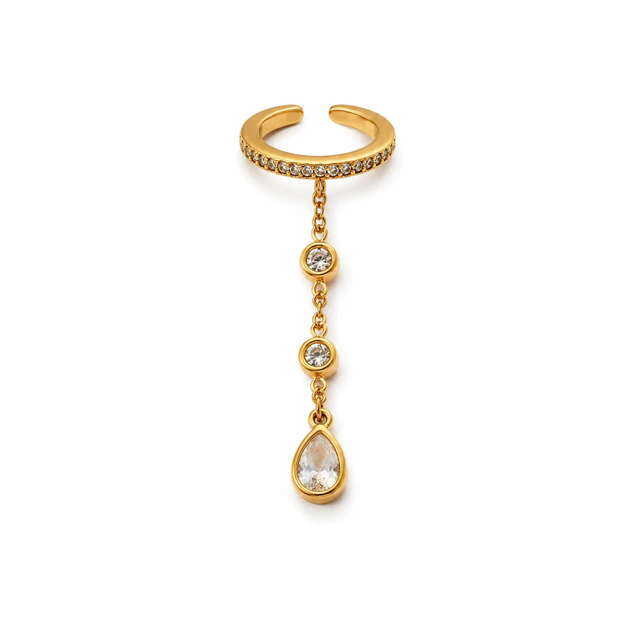Crystal Drop Ear Cuff