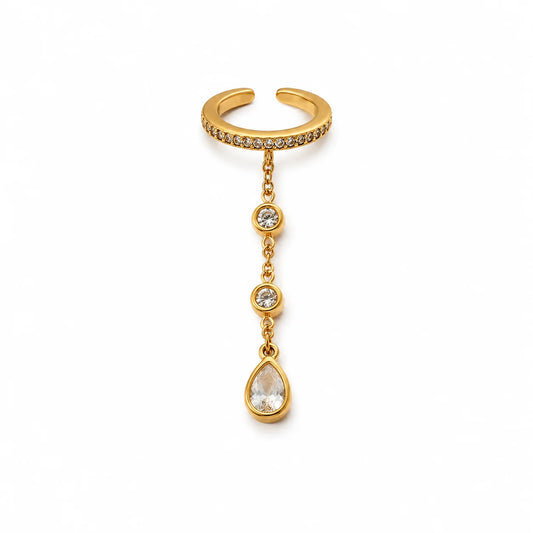 Crystal Drop Ear Cuff