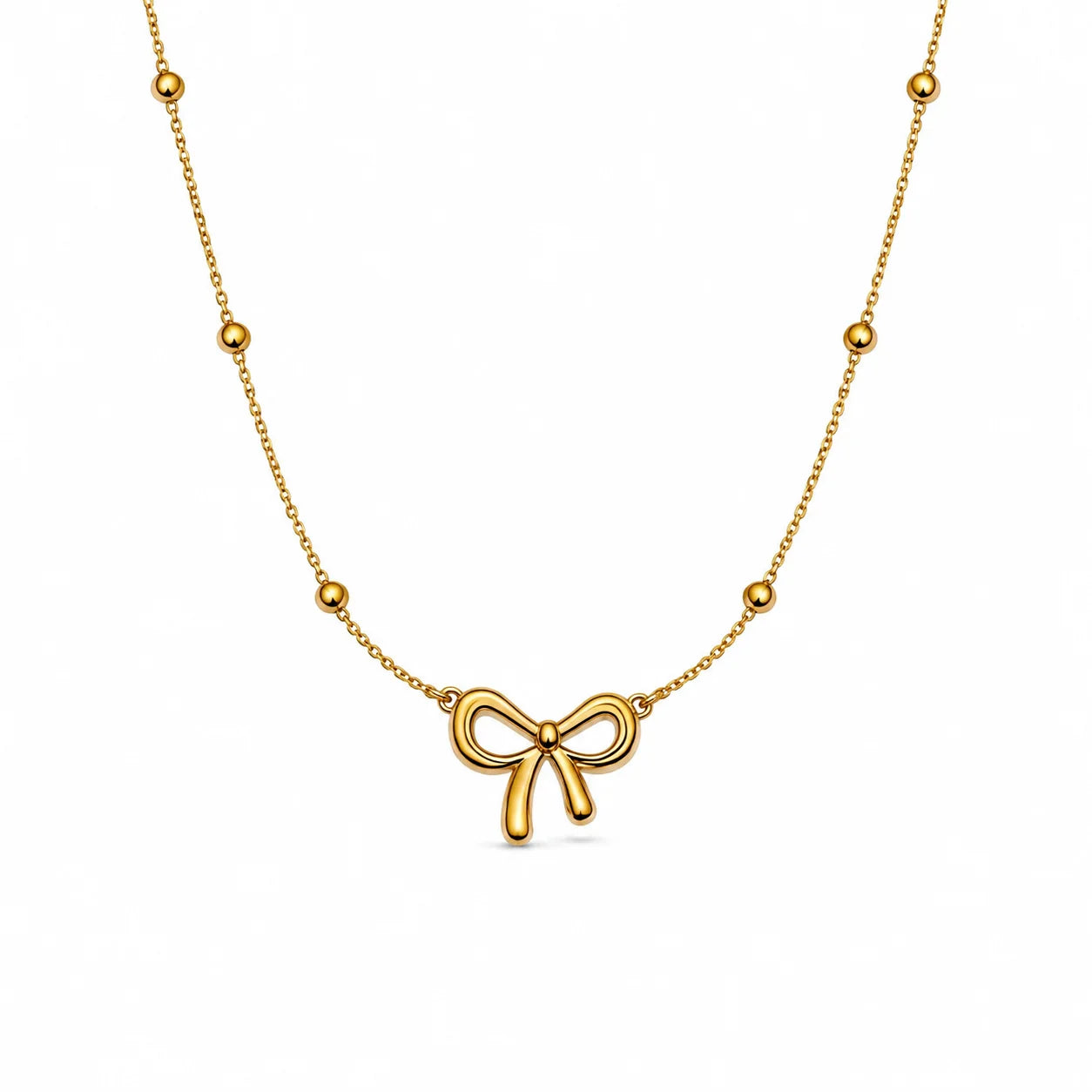 Golden Bow Necklace