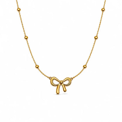 Golden Bow Necklace