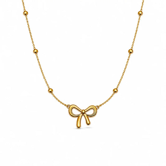 Golden Bow Necklace