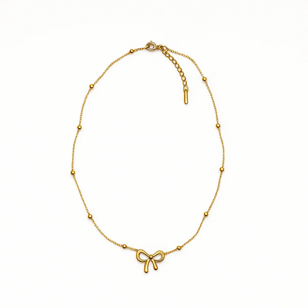 Golden Bow Necklace