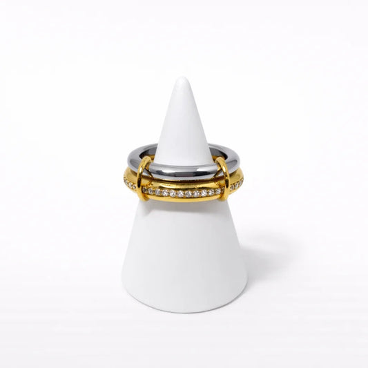 Haute Statement Duo Ring - 18 Karat