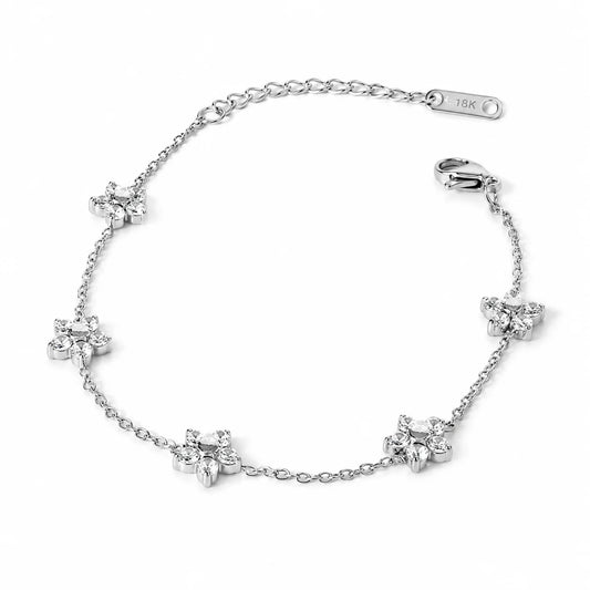 Silver Flower Bracelet