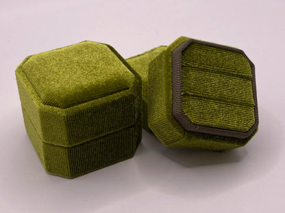 Poison Green Velvet Ring Box