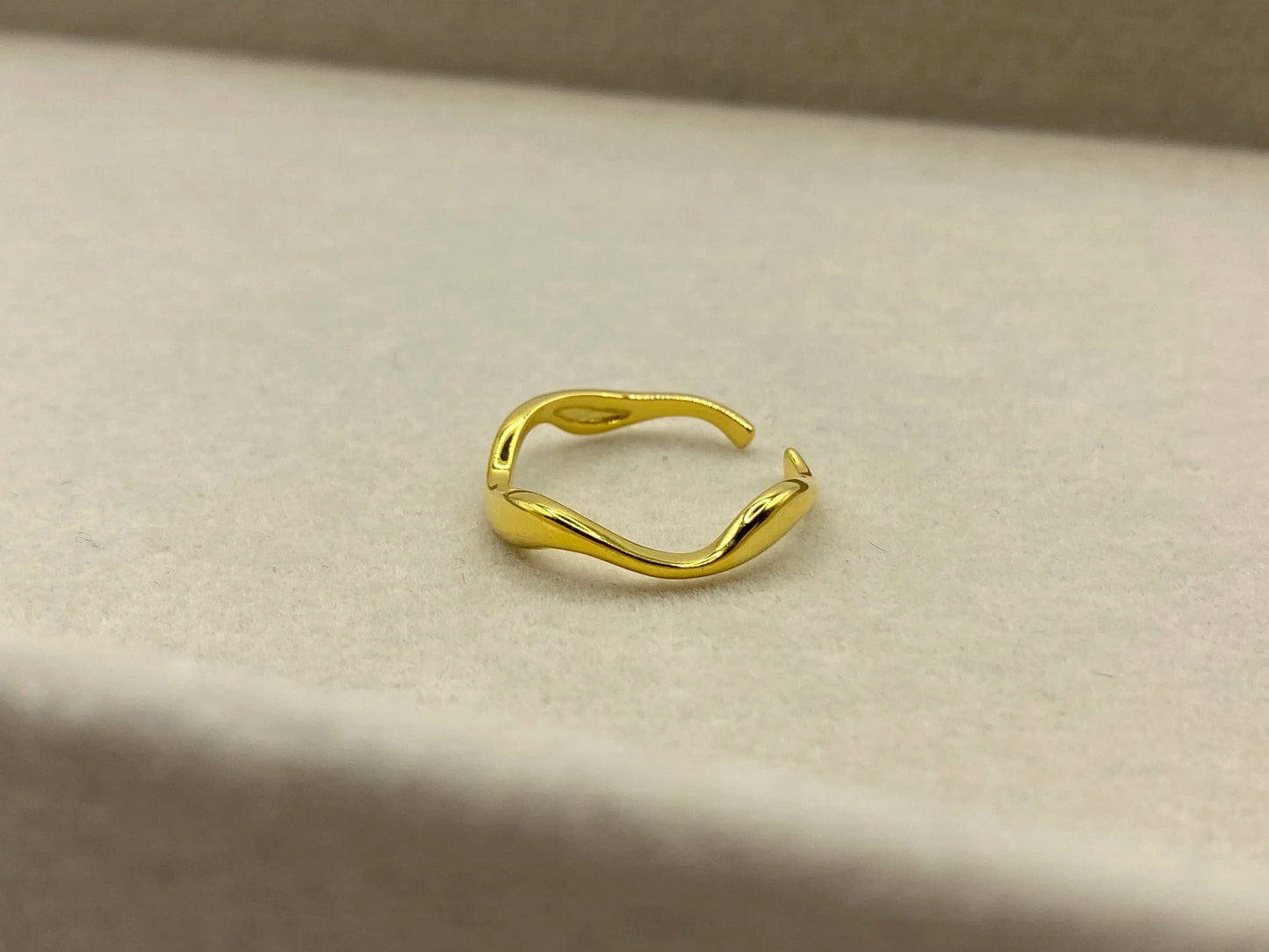 Aurum Ring - 925 Silber + 18 Karat Gold