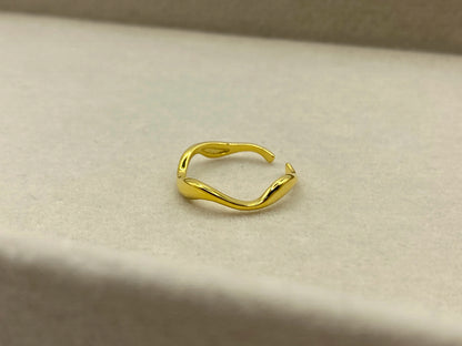 Aurum Ring - 925 Silber + 18 Karat Gold